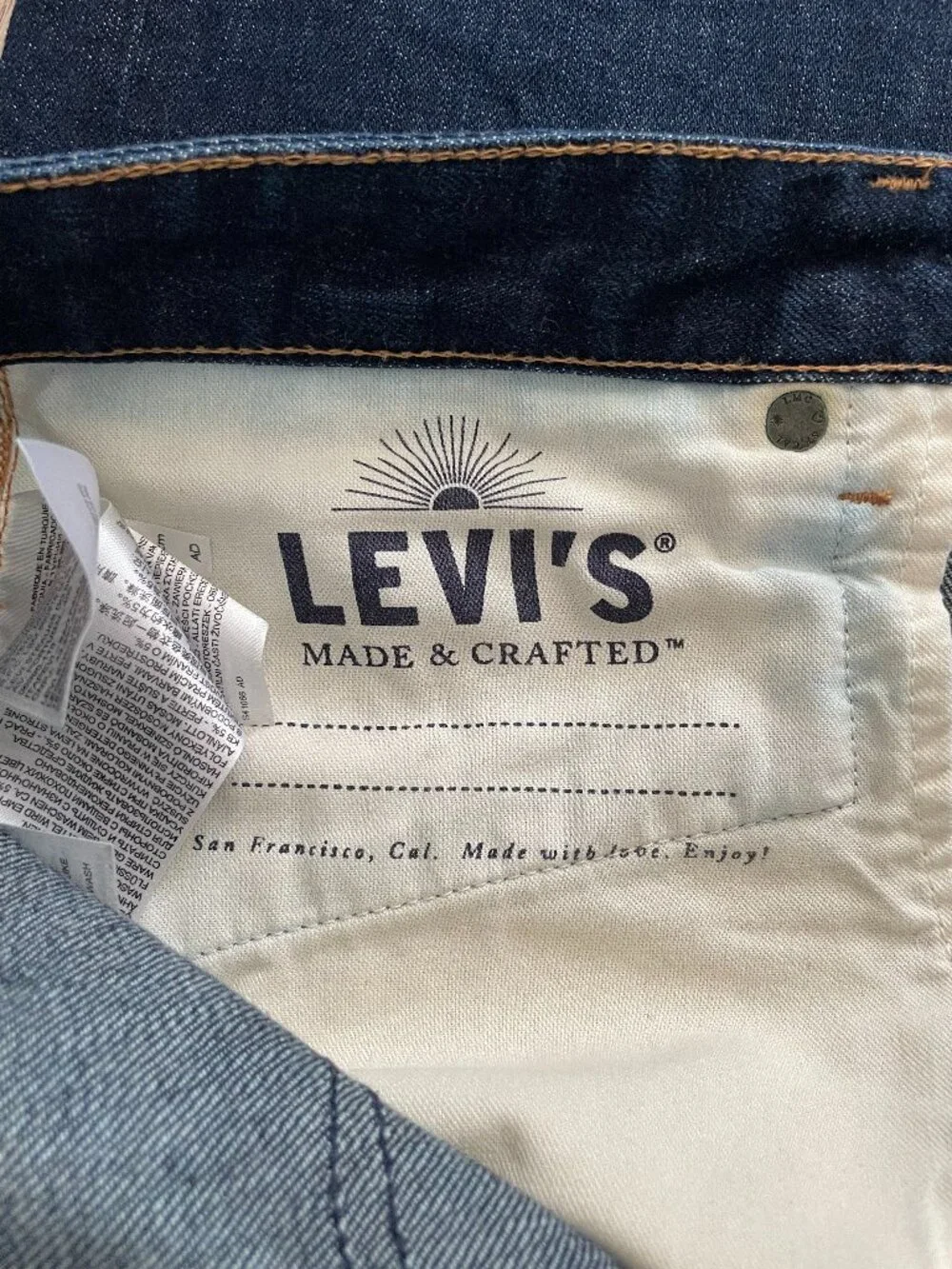 Levi's Made & Crafted Japanese Selvedge Jeans Men's 32x34 Dark Wash